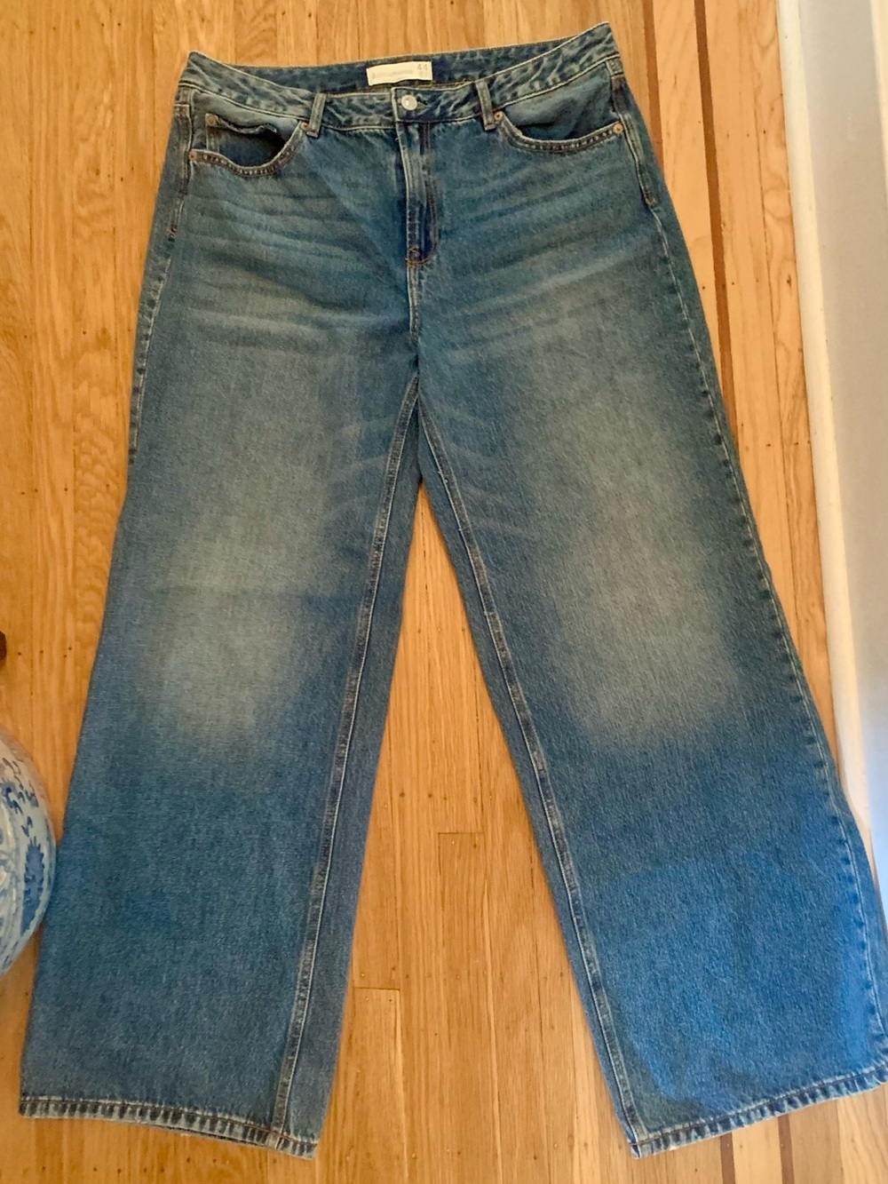NWOT stradivarius Light Blue Wide-Leg Jeans - Picture 8 of 16